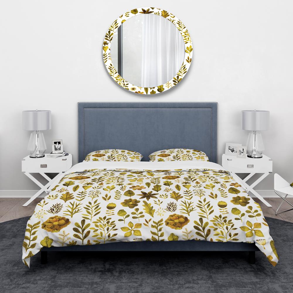 Designart 3-Piece Yellow Twin Duvet Cover Set in the Bedding Sets ...