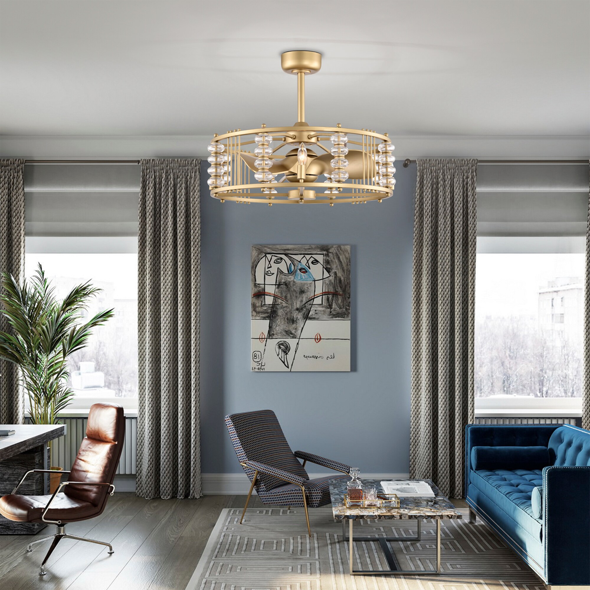 Warehouse of Tiffany DW01W55MG 4 -Light Matte Chrome Modern/contemporary For Use in Bedrooms, Dining Rooms, Foyers, Kitchens, Living Rooms Chandelier