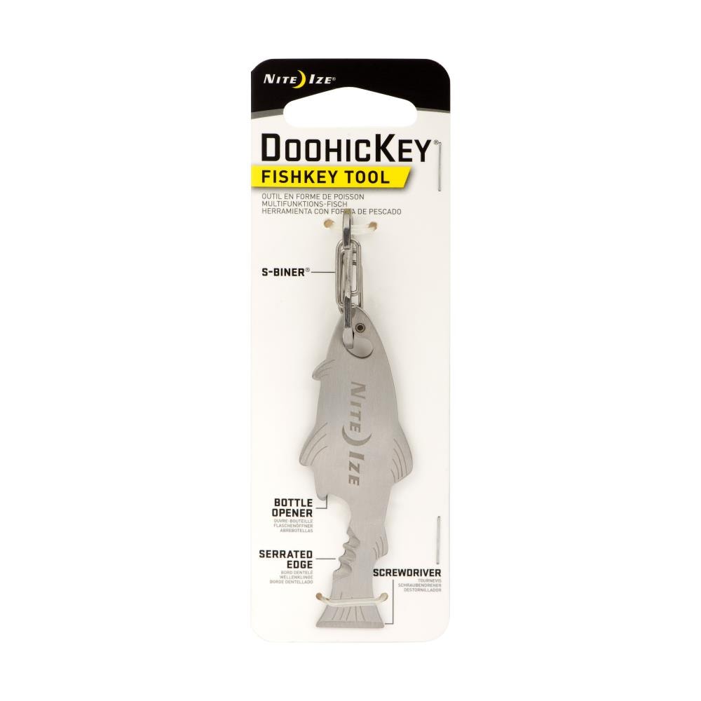 Nite Ize Stainless Steel Keychain FishKey Key Tool - Key-Sized