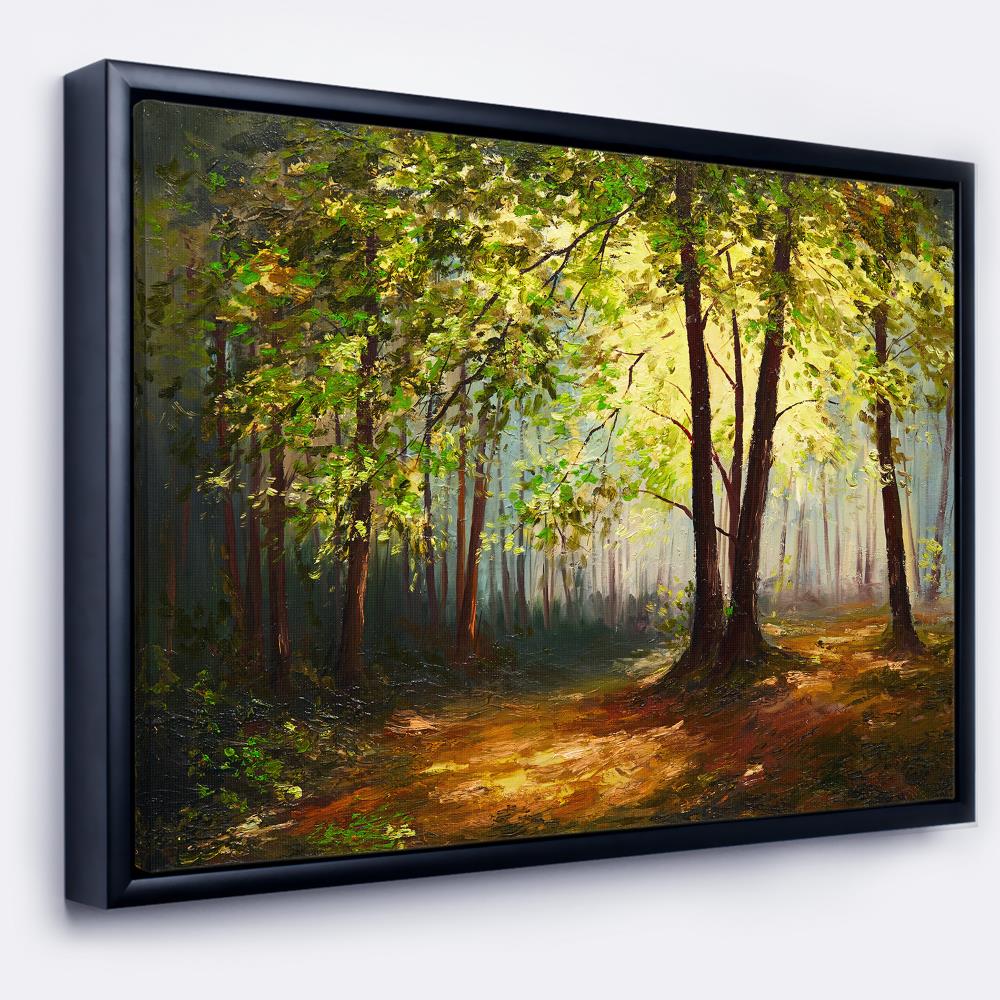 Designart FL6000-34-18-FLB Wood Floater frame 18-Inches H x 34-Inches W Landscape Canvas Print