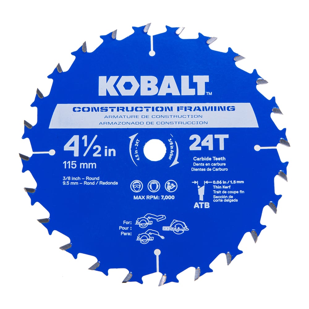 Kobalt KCSB 145-03 4-1/2-in 24 -Tooth Rough Finish High-speed steel Circular saw blade Individual