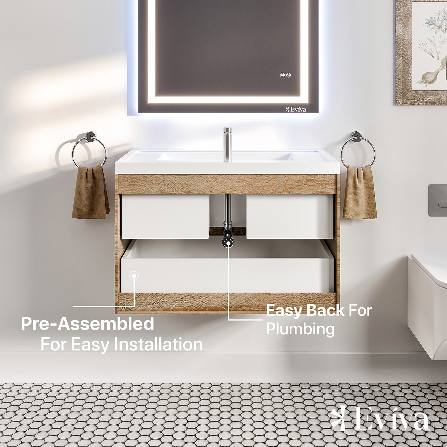 Eviva EVVN900-36WHOK-WM Bath-Vanity-Combo - View #6