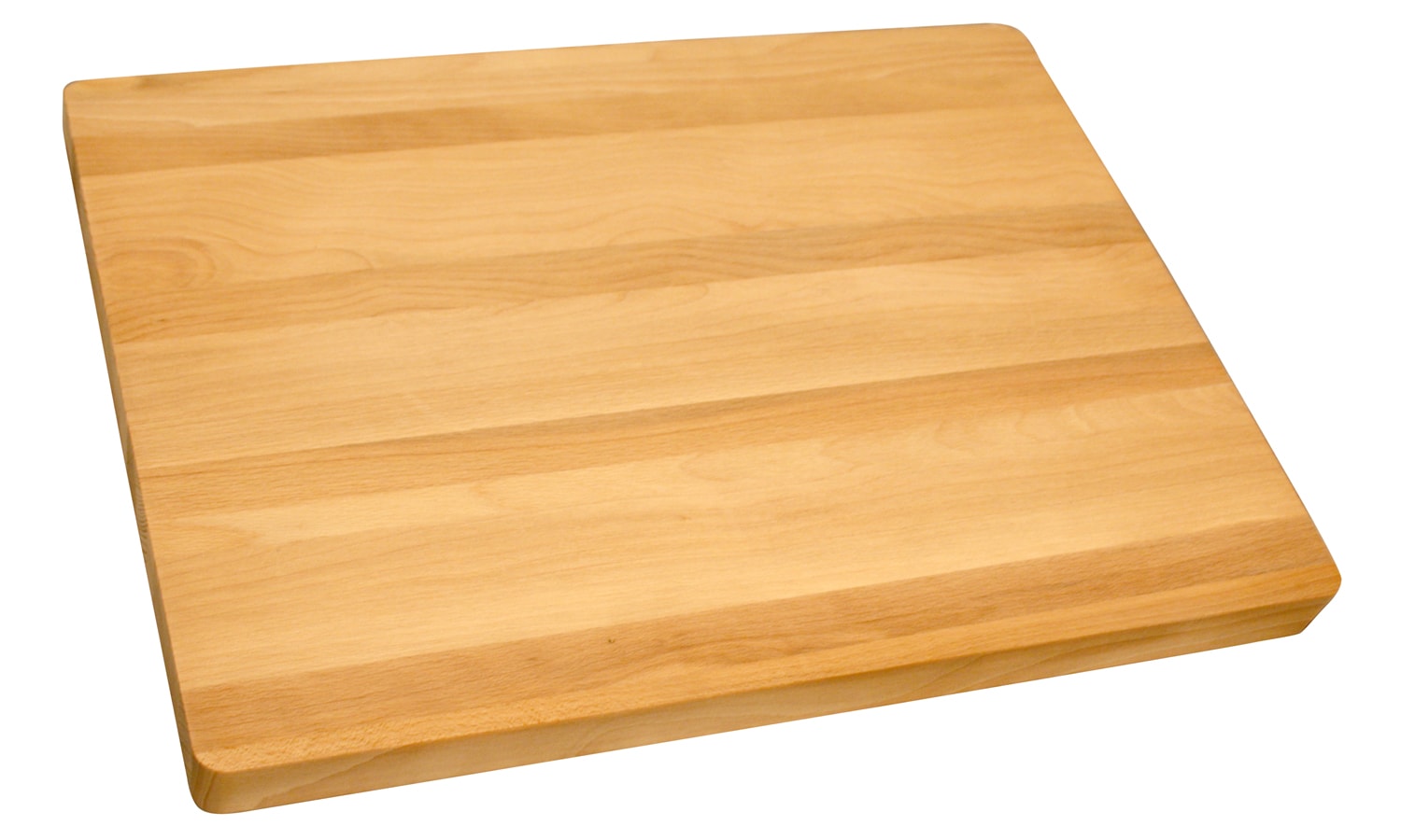 Empty rectangular wooden kitchen cutting board with stone insert