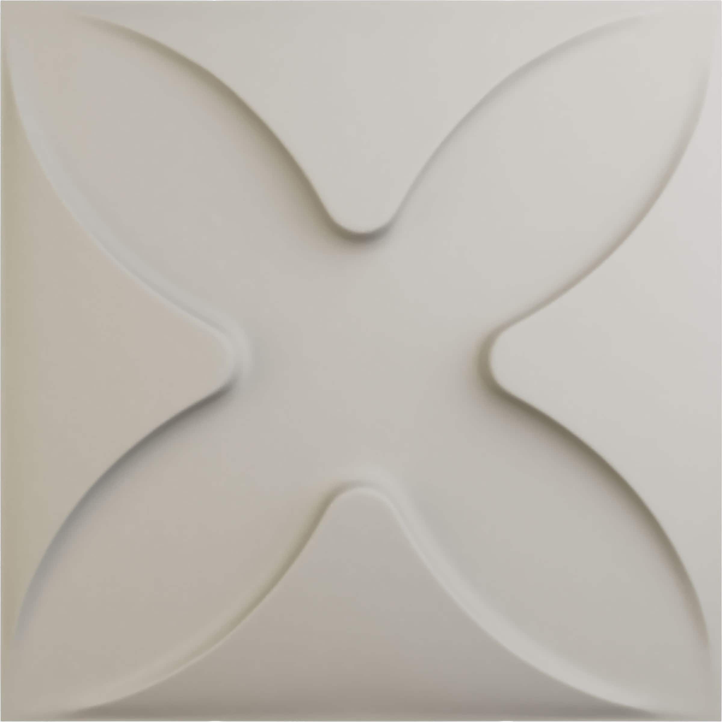 Ekena Millwork WP12X12AUGBW 11-7/8-in x 11-7/8-in Embossed Paintable/Stainable White PVC Wall Panel ( 0.98-sq ft )