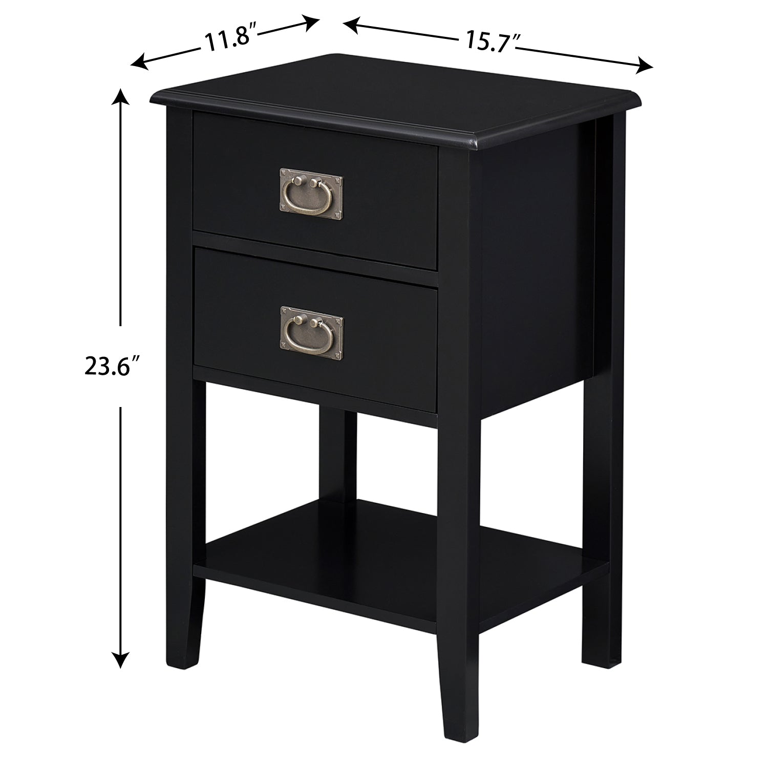 Vecelo LOE-HD-NS14-BLK nightstands - View #3