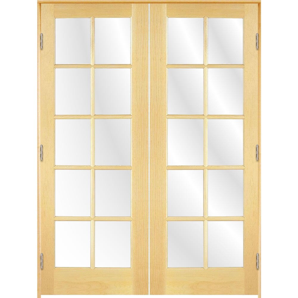 Reliabilt 10 Lite 48 In X 80 In Unfinished Clear Glass Unfinished Pine Wood Interior French Door