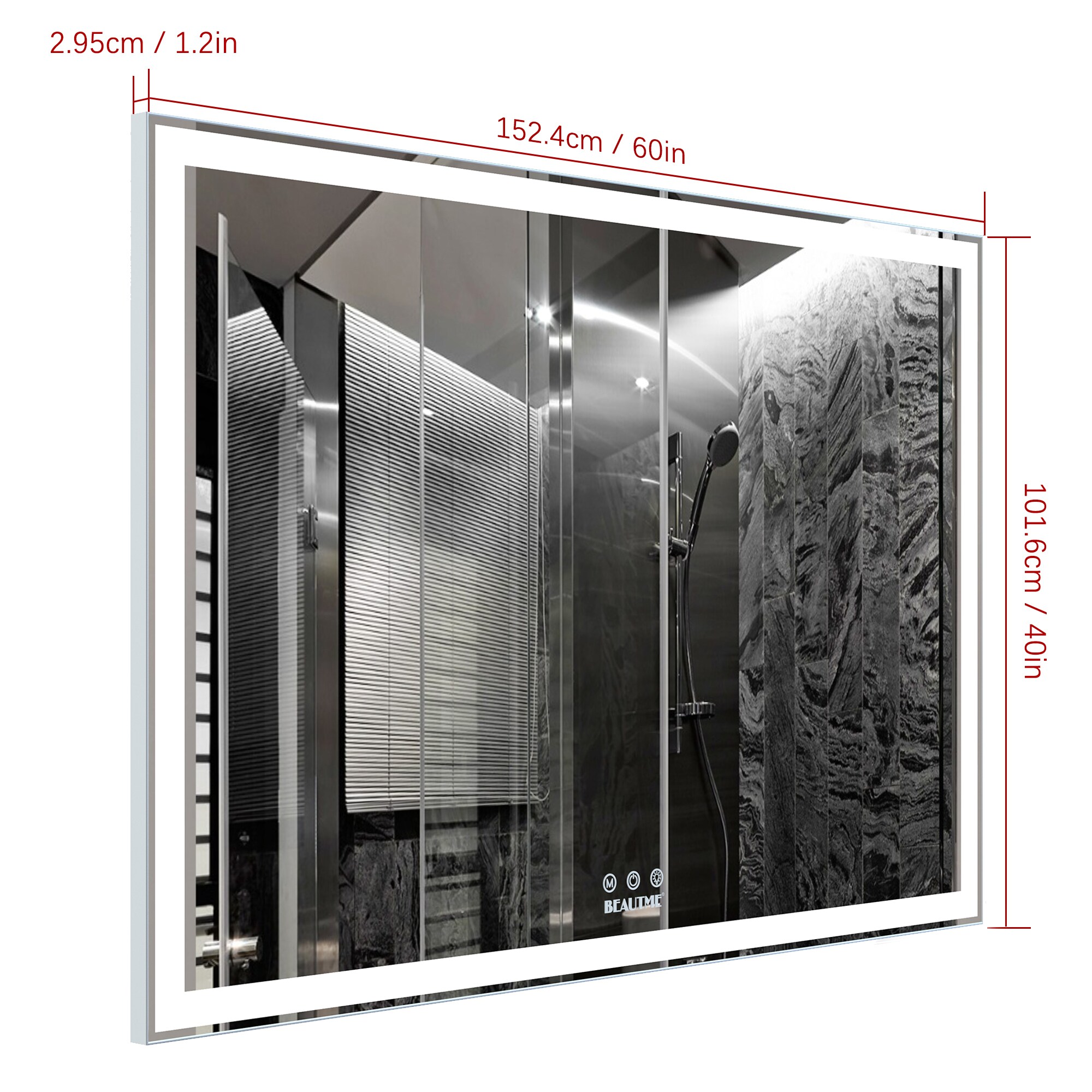 WELLFOR AMBE-016040 Framed-Bath-Mirrors - View #2