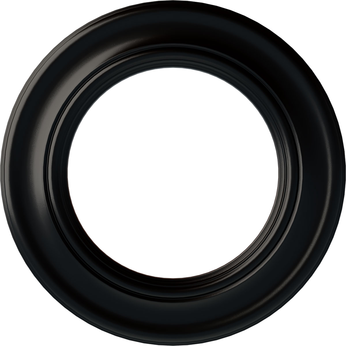Ekena Millwork CM20HOBLF Holmdel 20.875-in W x 20.875-in L Painted Jet Black Polyurethane Whole Ceiling Medallion