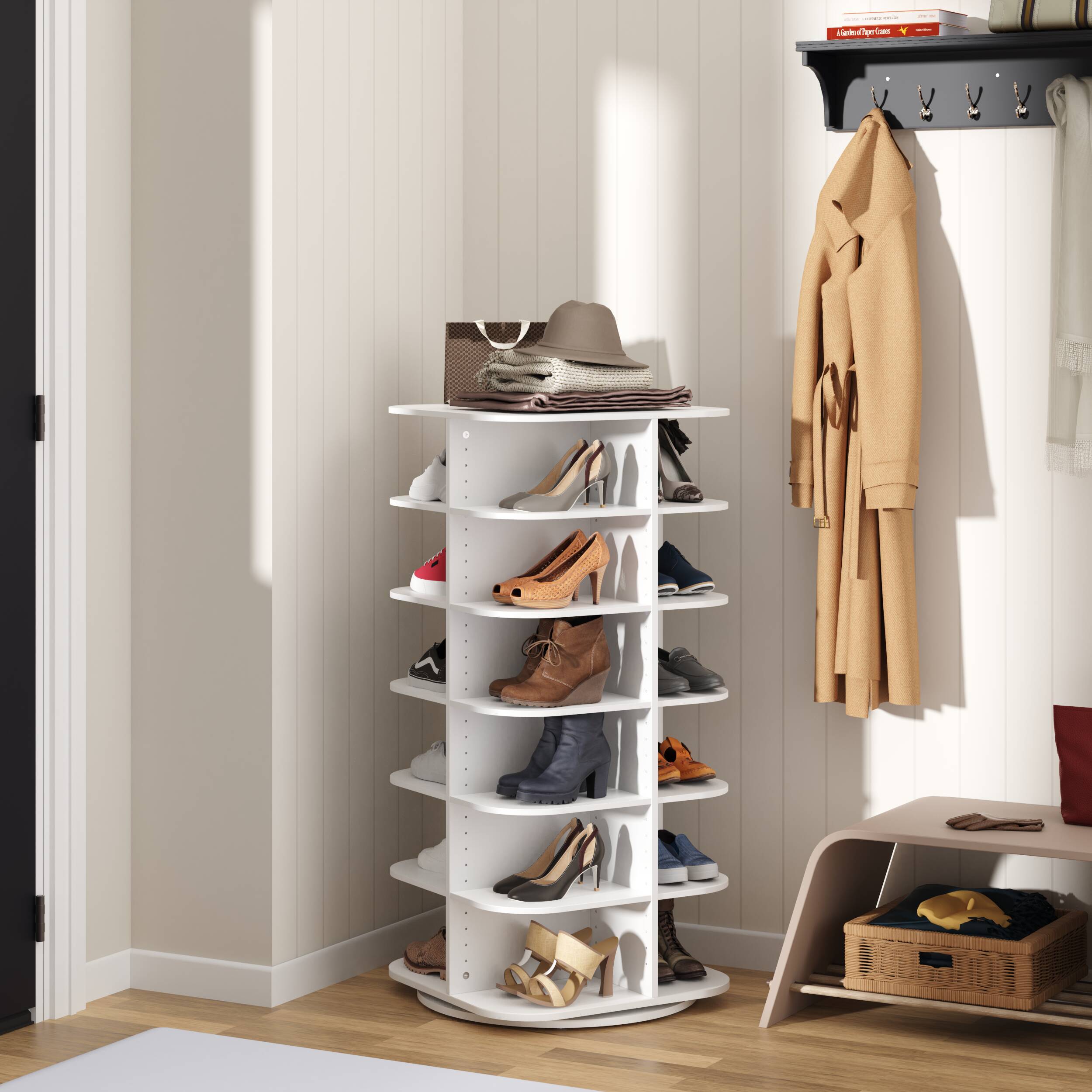 ClosetMaid 47.8-in H 5 Tier 20 pair White Composite Shoe rack in