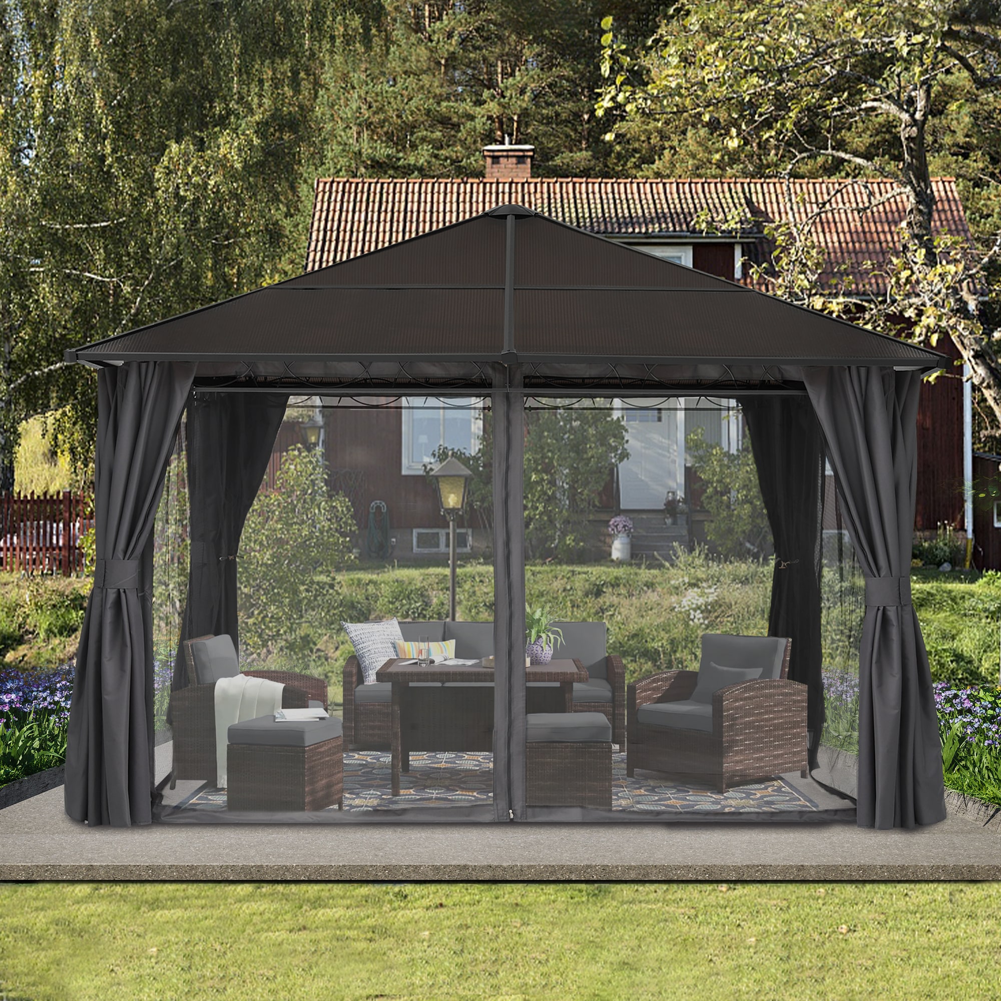 ABCCANOPY 10X10-069-DG Wood-Resin-Gazebos - View #7