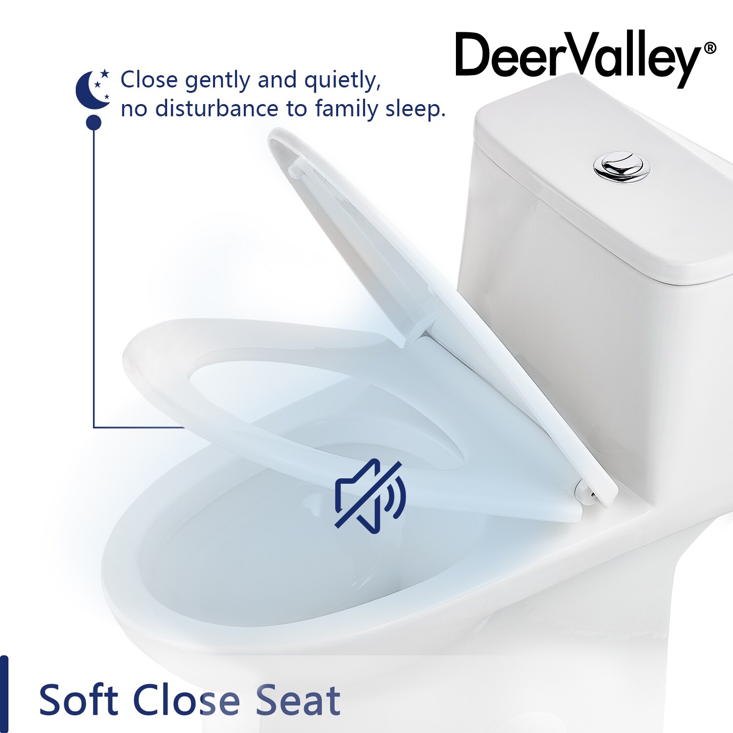 White Ceramic Elongated Dual Flush One-Piece Toilet
