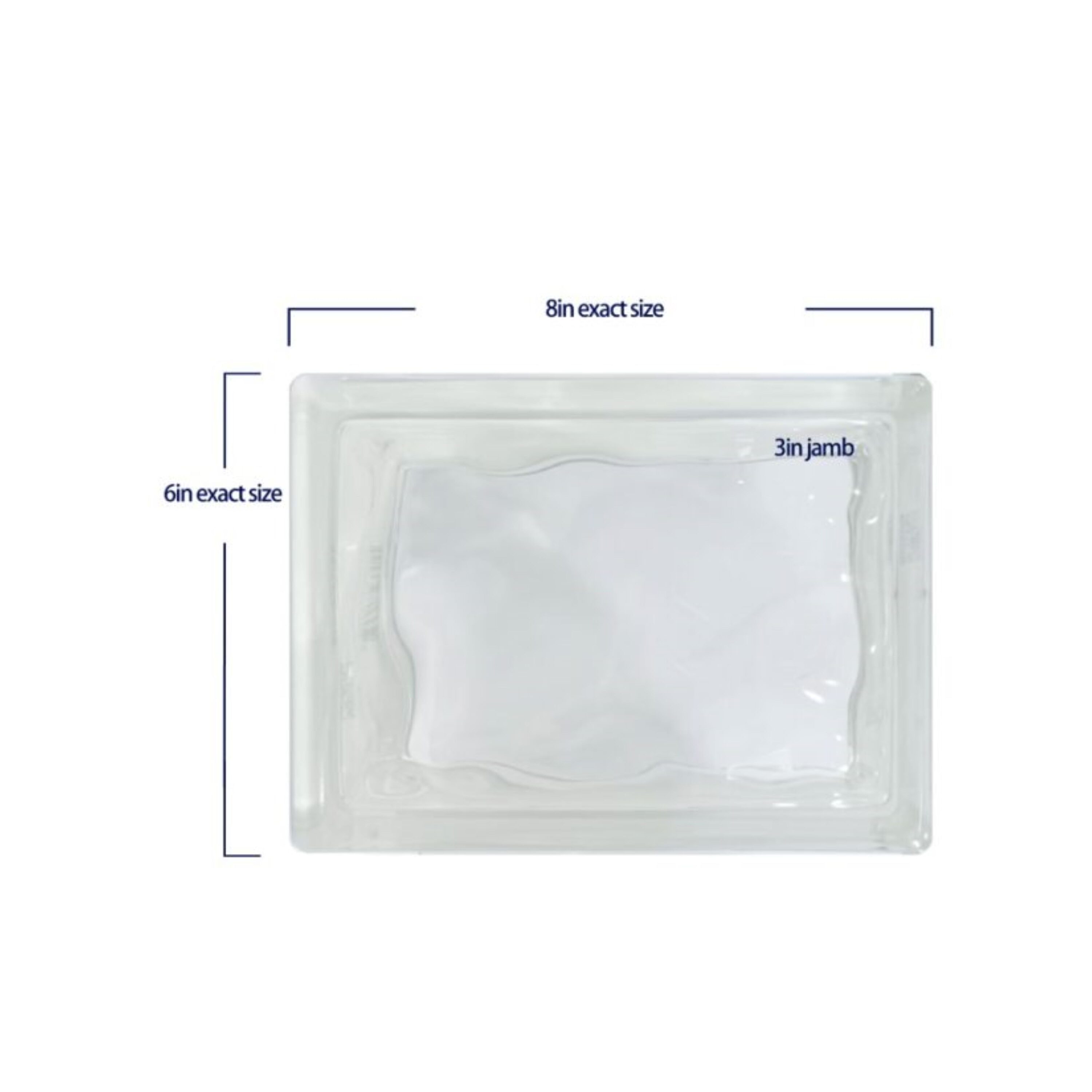 RELIABILT Clear Wave Glass Block (8-in H X 6-in W X 3-in D) In The ...