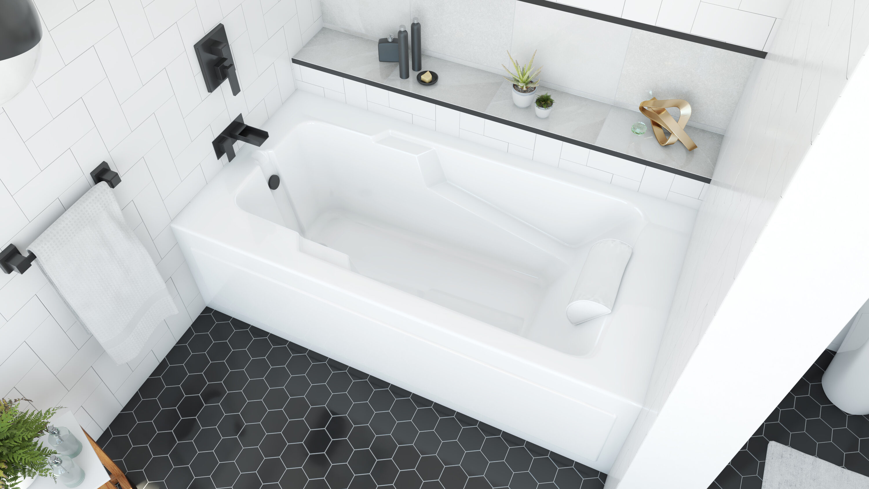 Laurel Mountain 3672MTSL528 Mercer Vl 36.0-Inches x 72.0-Inches Biscuit Acrylic Rectangular Alcove Soaking bathtub ( Left Drain )