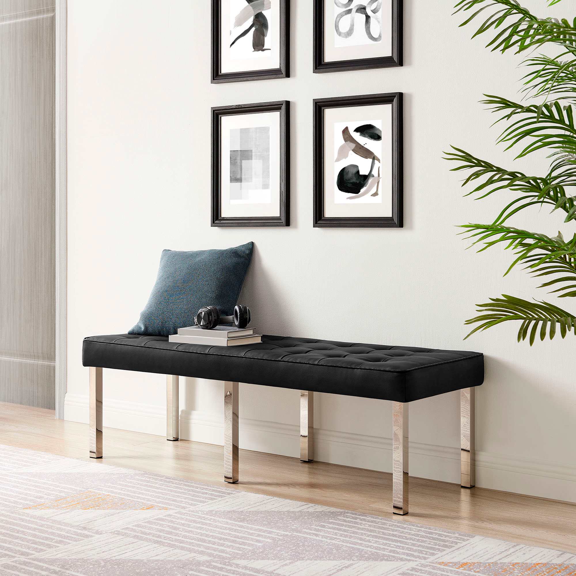 Modway EEI-3397-SLV-BLK bench - View #7