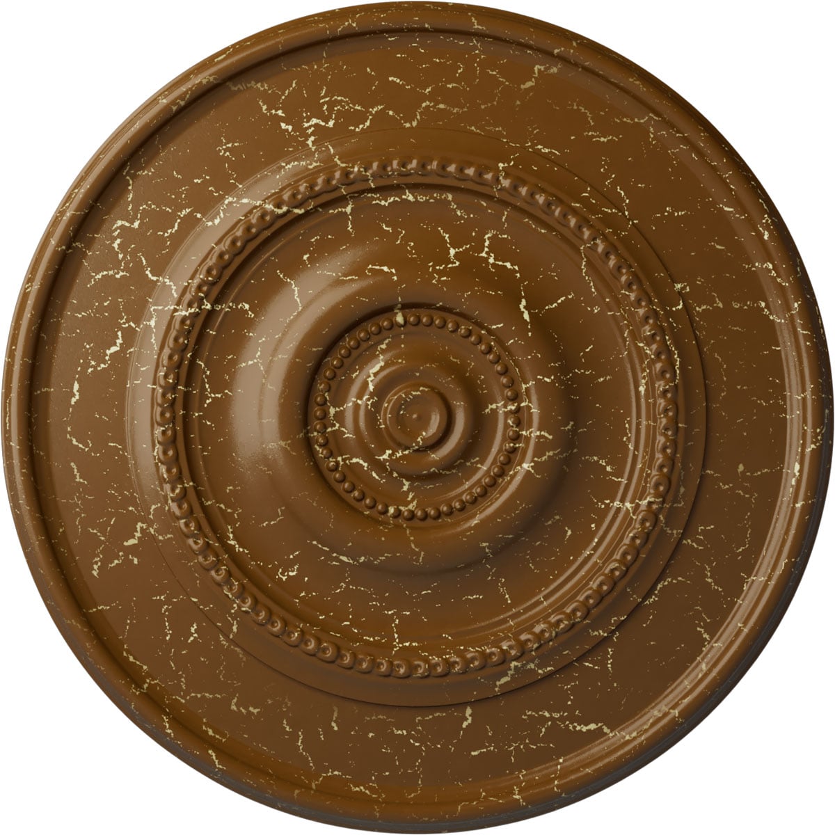 Ekena Millwork CM30DYSTC Dylar 30-in W x 30-in L Painted Smokey Topaz Crackle Polyurethane Whole Ceiling Medallion