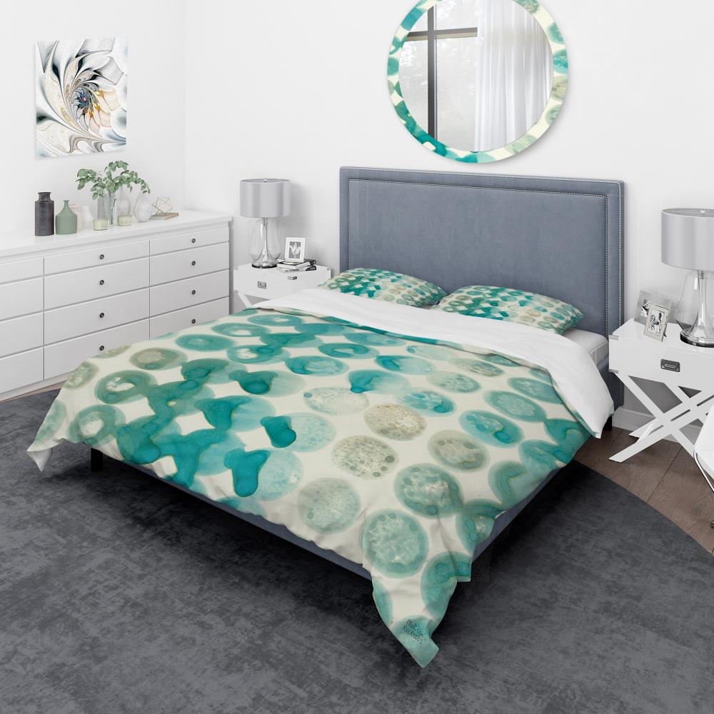 Designart BED30759-T 3 -Piece Blue Twin Duvet cover Set