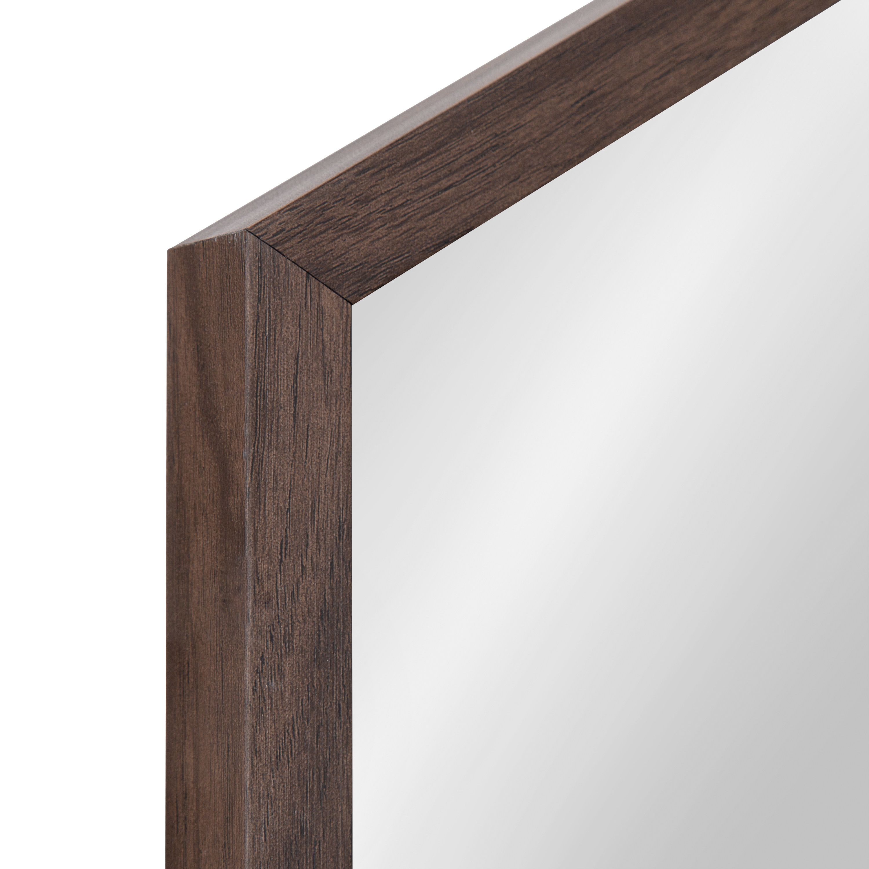 Kate and Laurel Laverty 24-in W x 36-in H Hexagon Walnut Brown Framed ...