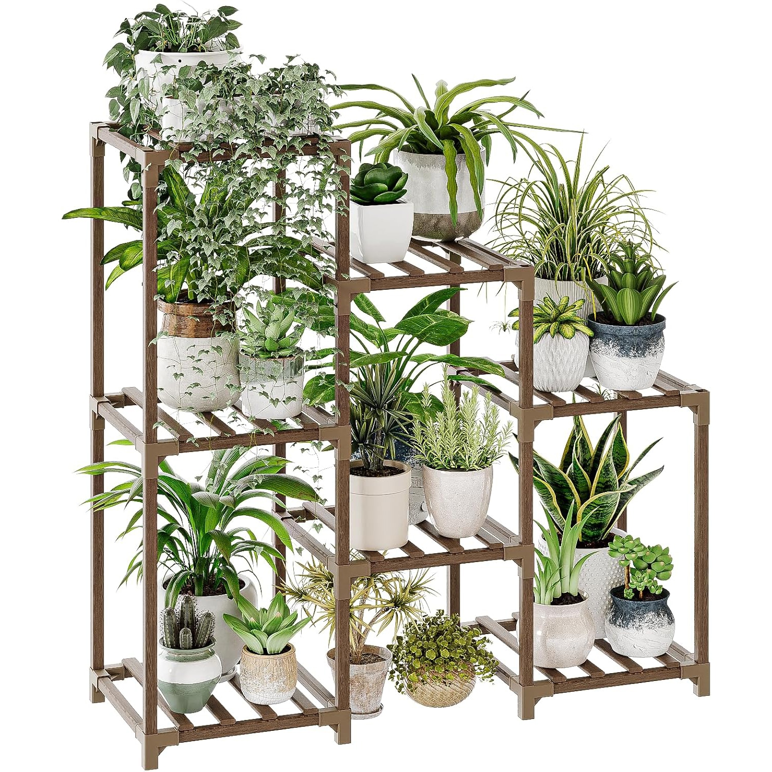 Grayson Lane 21-in H x 19-in W White 3 Tier Indoor/Outdoor Round