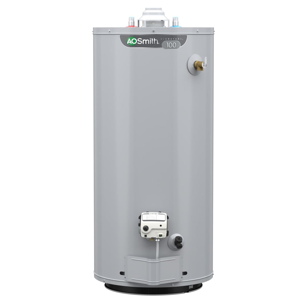 Signature 100 50-Gallons Short 6-year Limited 40000-BTU Natural Gas Water Heater | - A.O. Smith G6-S5040NV