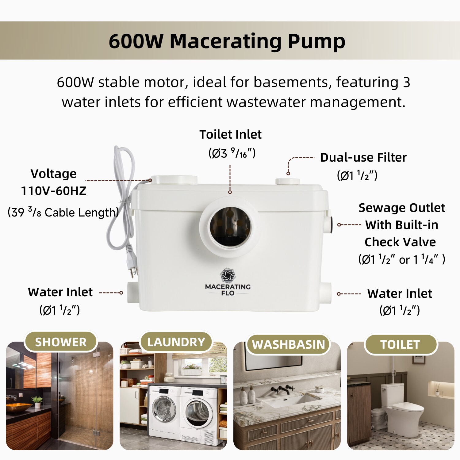 Maceratingflo LSMF600T05 toilets - View #4