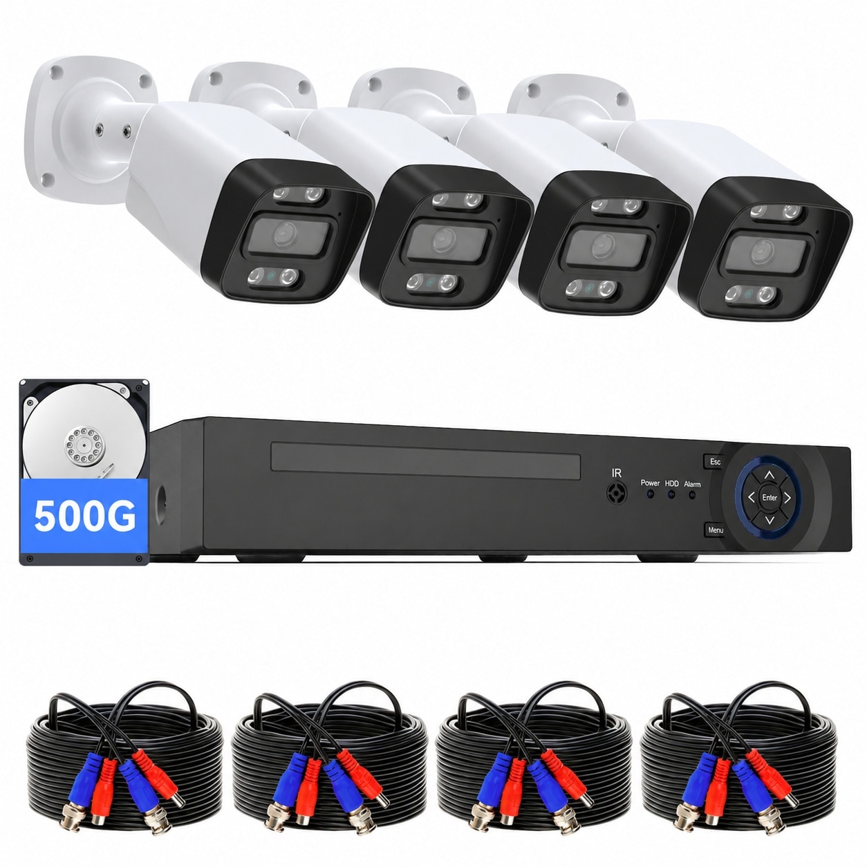 Anqtovp  Wired Security Camera System 8 Channel 5MP Lite CCTV Surveillance DVR Kit with 4 x 3MP Home AHD Security Camera Outdoor IP66 Waterproof