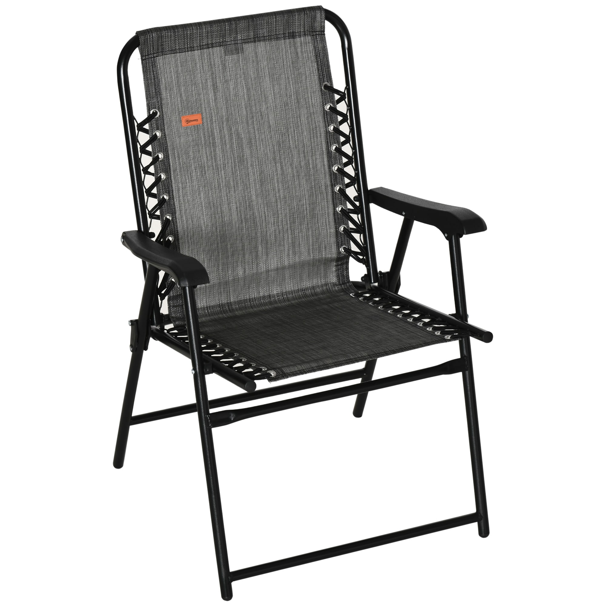 Mondawe MO-P2AC1165XOG2 Polyester Gray Folding Beach chair Carrying Strap/Handle Included