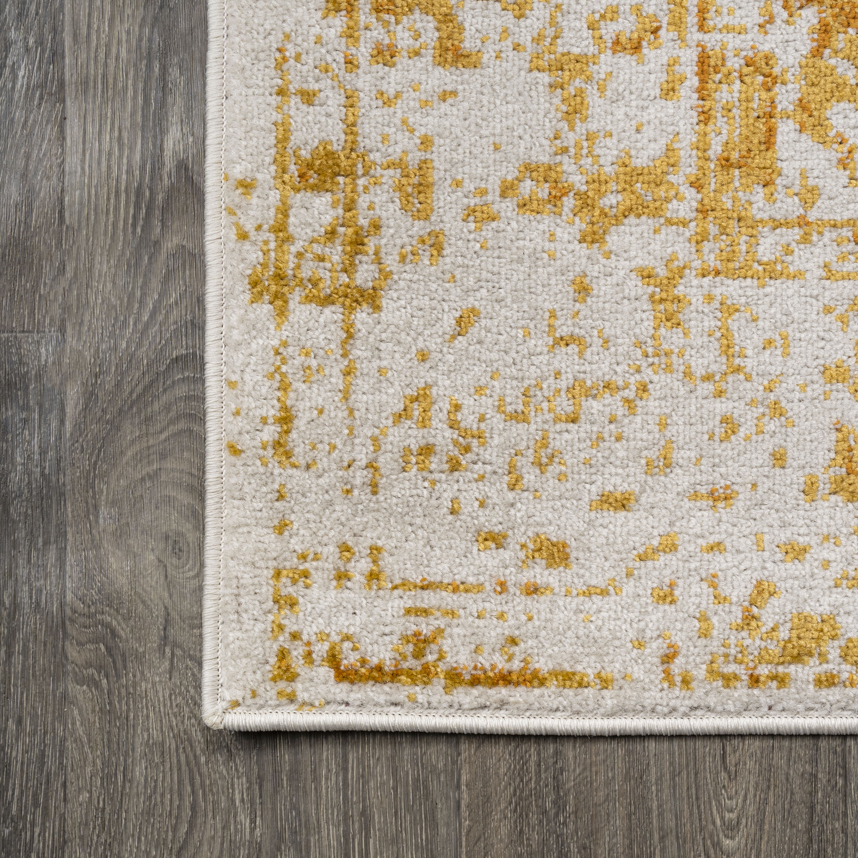 Audrey Ivory and Orange Medallion Bohemian Area Rug