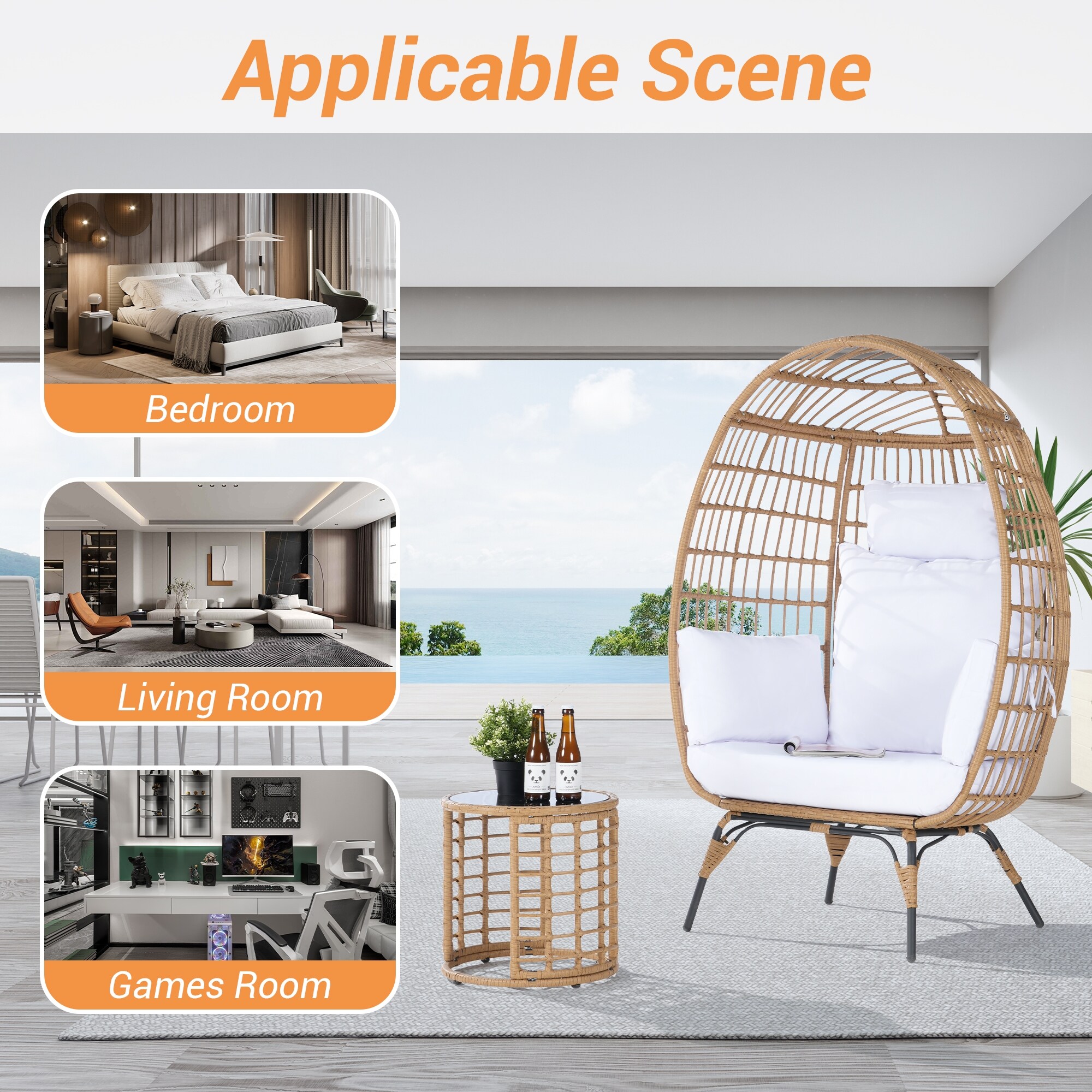 SANSTAR L-RJDC52WT-AD Patio-Conversation-Sets - View #7