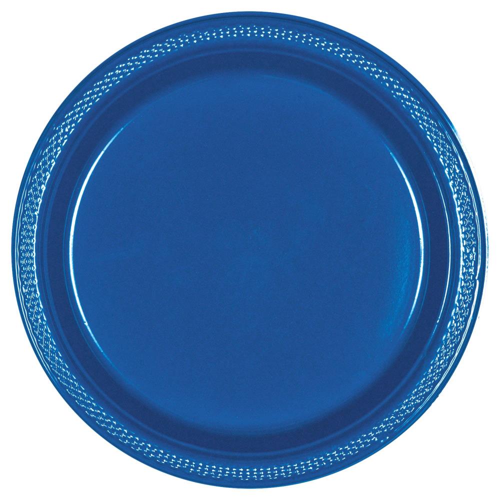 Amscan 20-Pack Blue Plastic Disposable Dinner Plates at Lowes.com