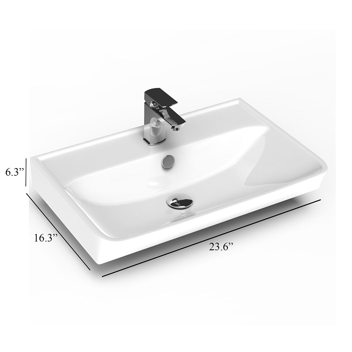 WS Bath Collections NEO 60.01 WG Bath-Sink - View #7