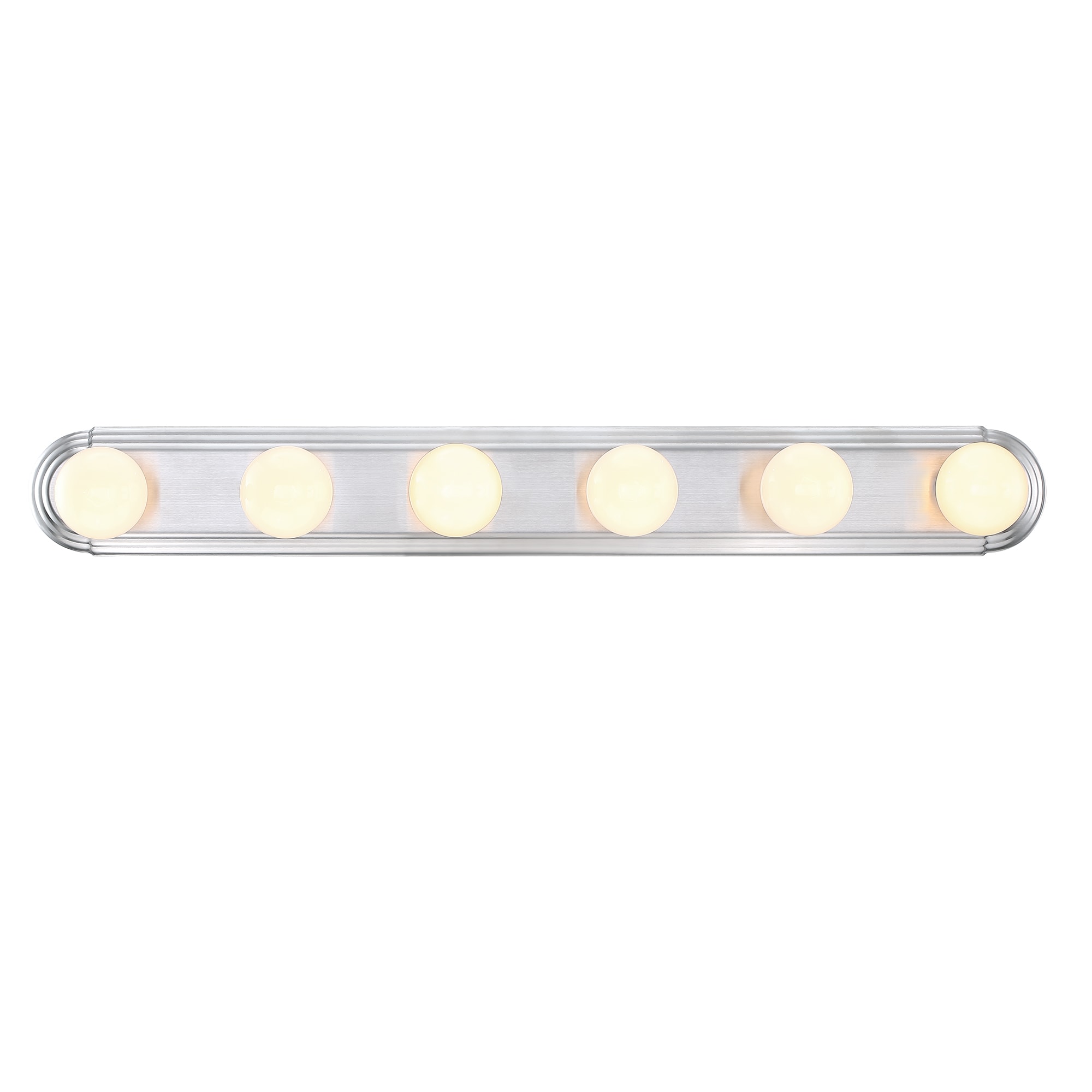 Project Source FV05-008-BN Manistee 36-in 6 -Light Brushed Nickel Traditional Vanity light bar