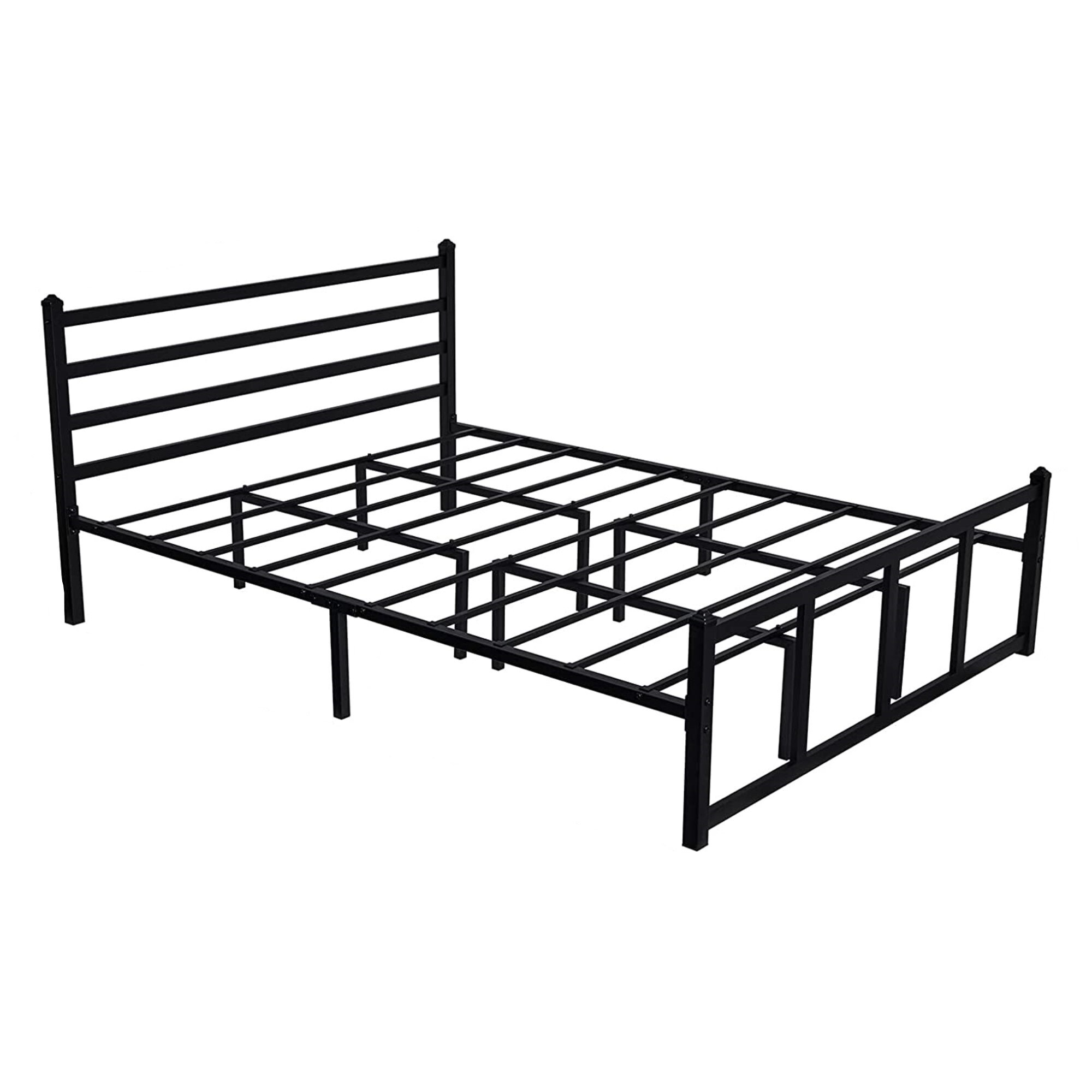 Black Metal Full Size Bed Frame Beds At Lowes.com