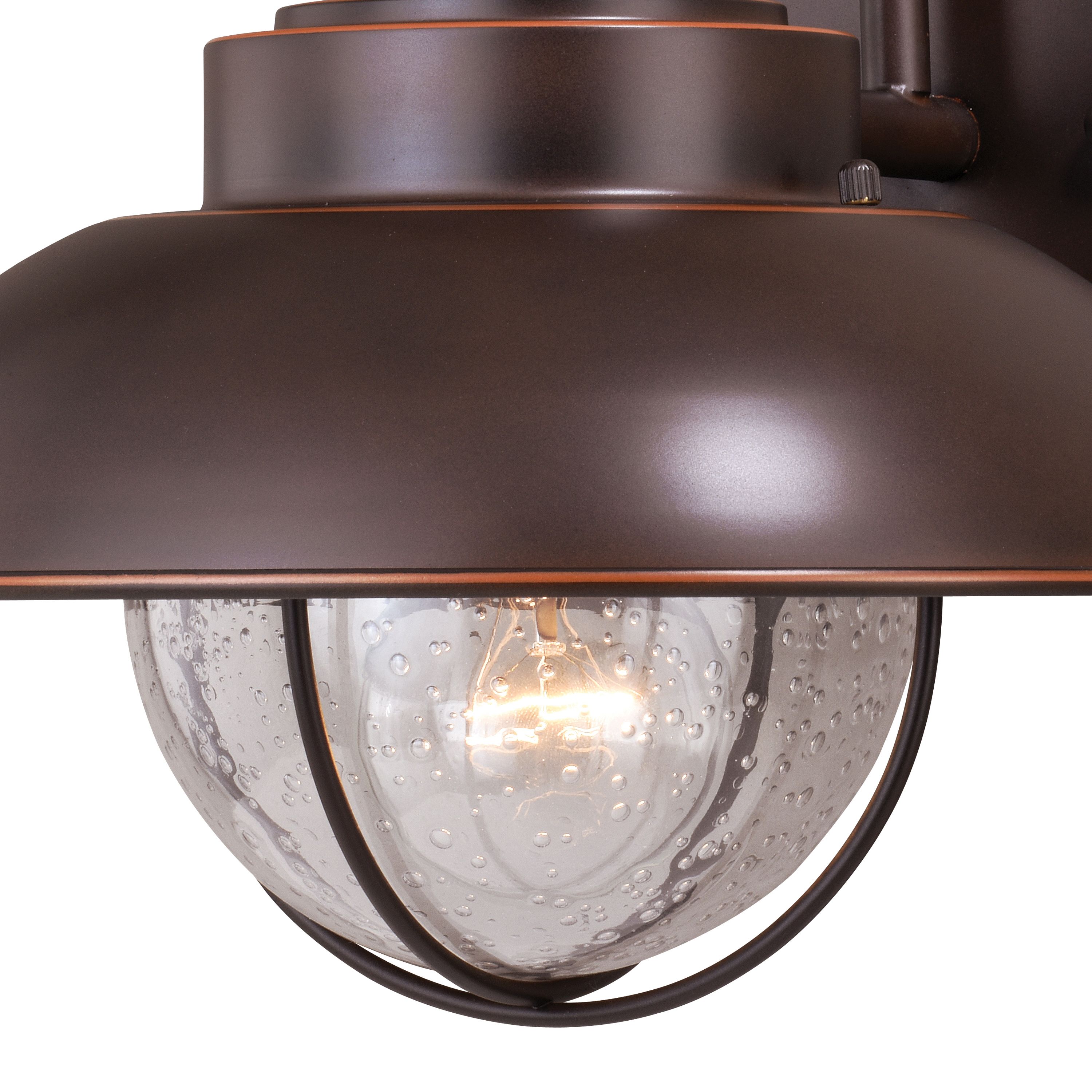 Burnished Bronze Nautical-Style Dimmable Wall Sconce