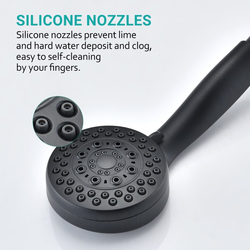 BEARSOLIM 3.5-in Handheld Shower Head 5 Mode Adjustable Settings with ...
