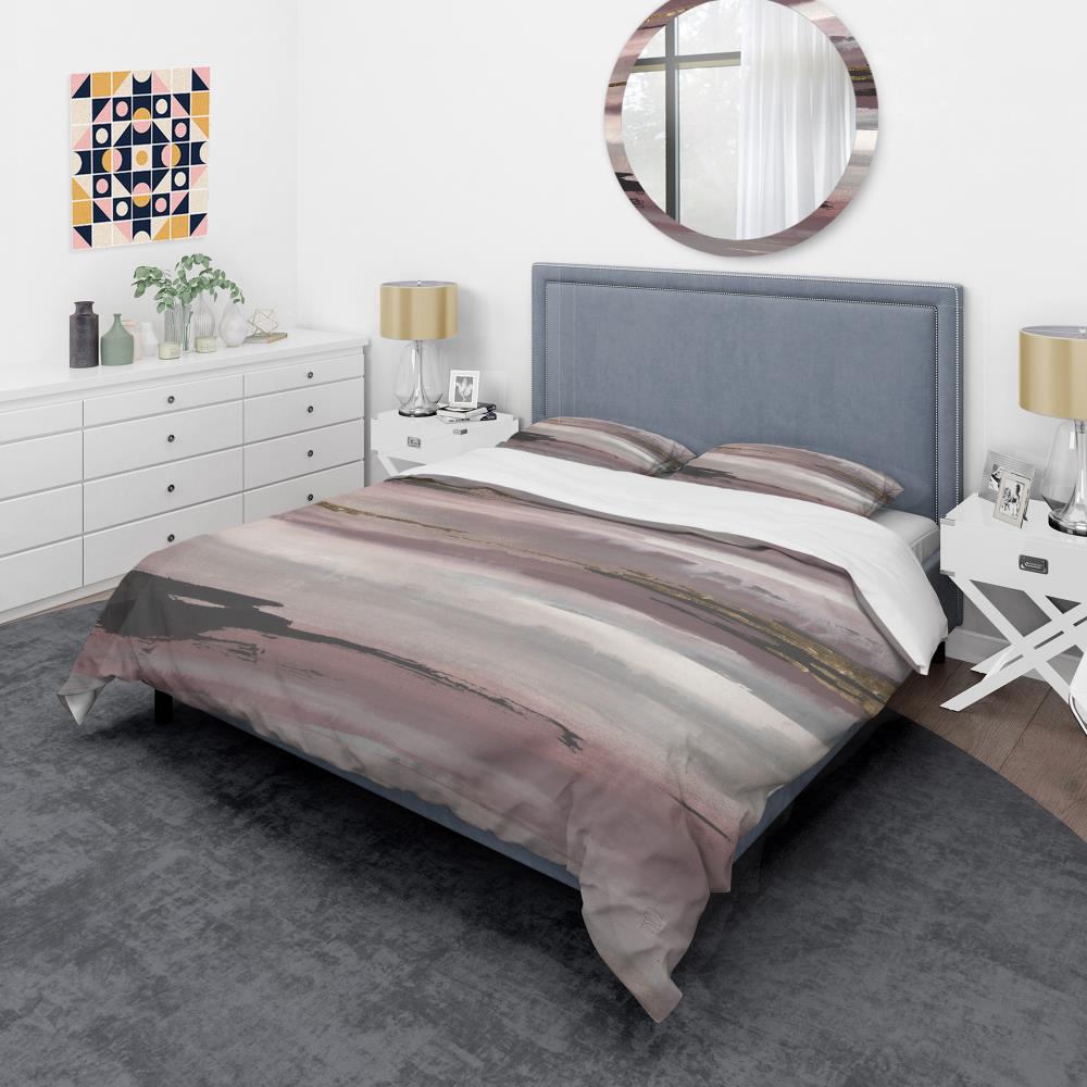 Designart BED30494-K 3 -Piece Purple King Duvet cover Set