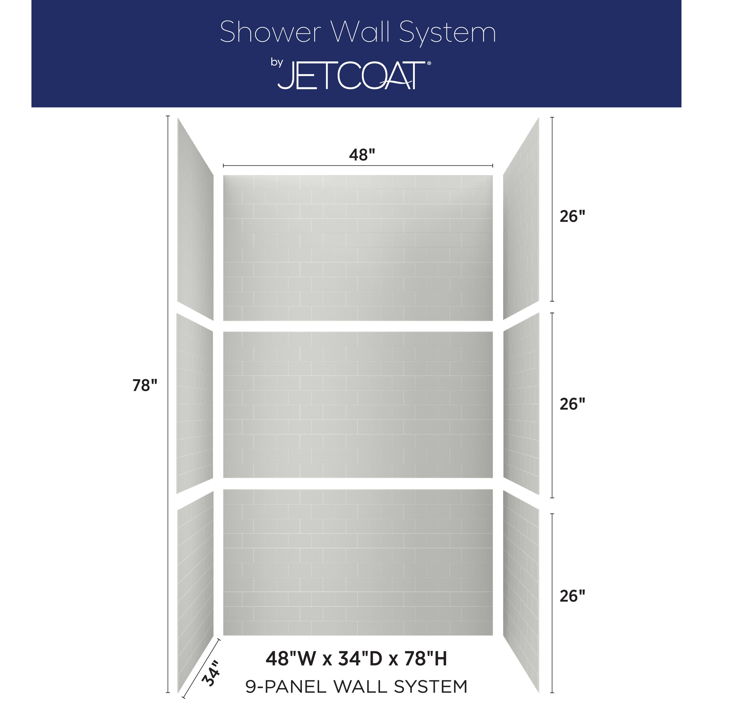 allen + roth SW4834GGS Shower-Wall-Surrounds - View #7