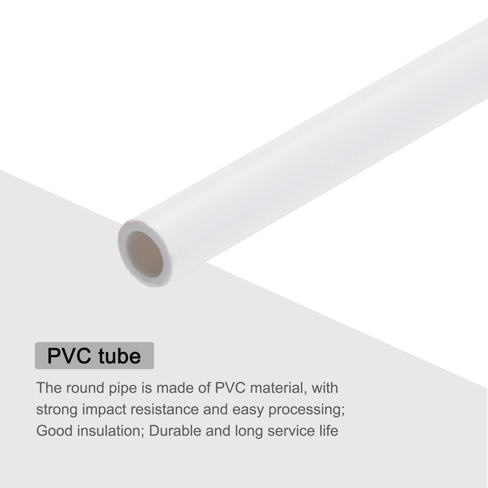 Unique Bargains 1/4-Inch PVC Rigid Tube Round Pipe Tubing Hardware ...