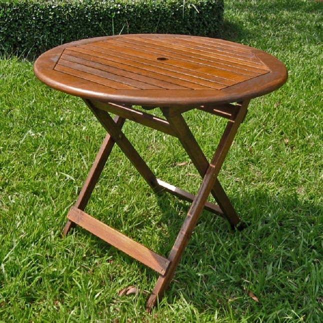 Round Outdoor Bistro Table, International Caravan Patio Table