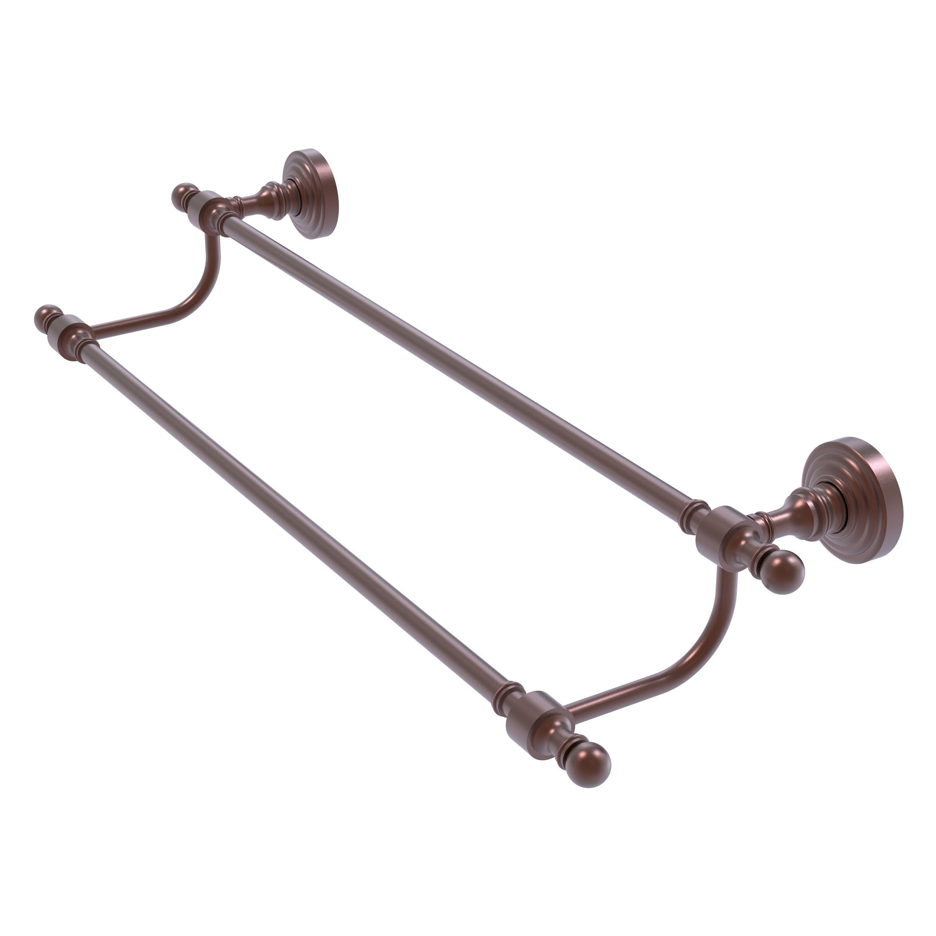 Allied Brass RW-72/24-CA Retro Wave 24-in double Antique Copper Wall mount Double Towel Bar