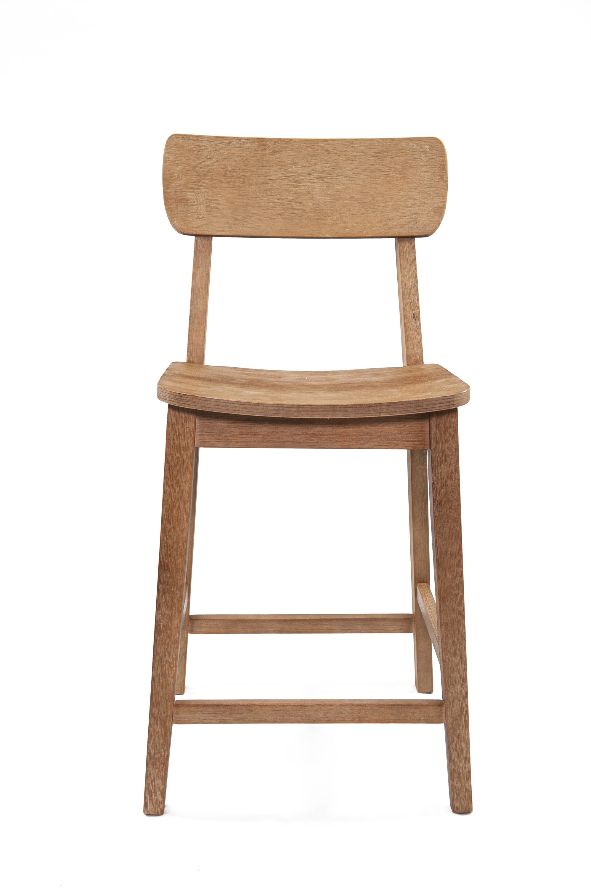 Wood Options Rustic Hickory Panel Back 24" Swivel Stool with Arms 