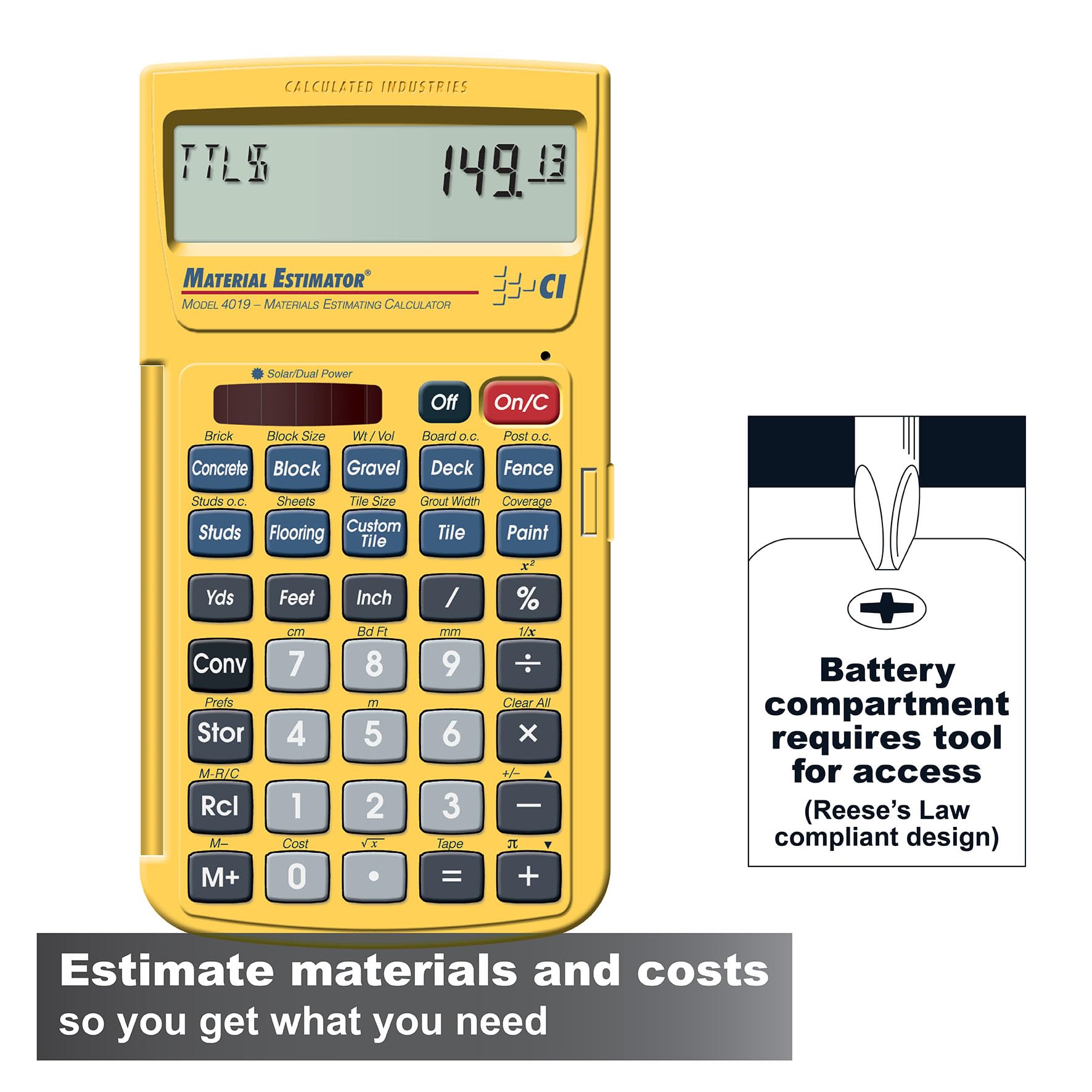 Calculated Industries 4019-806C b101575 - View #2