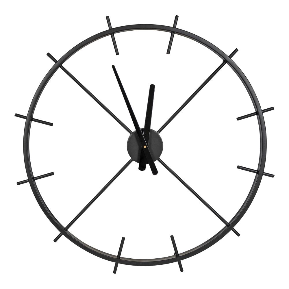 Isaac 26" Black Modern Metal Wall Clock