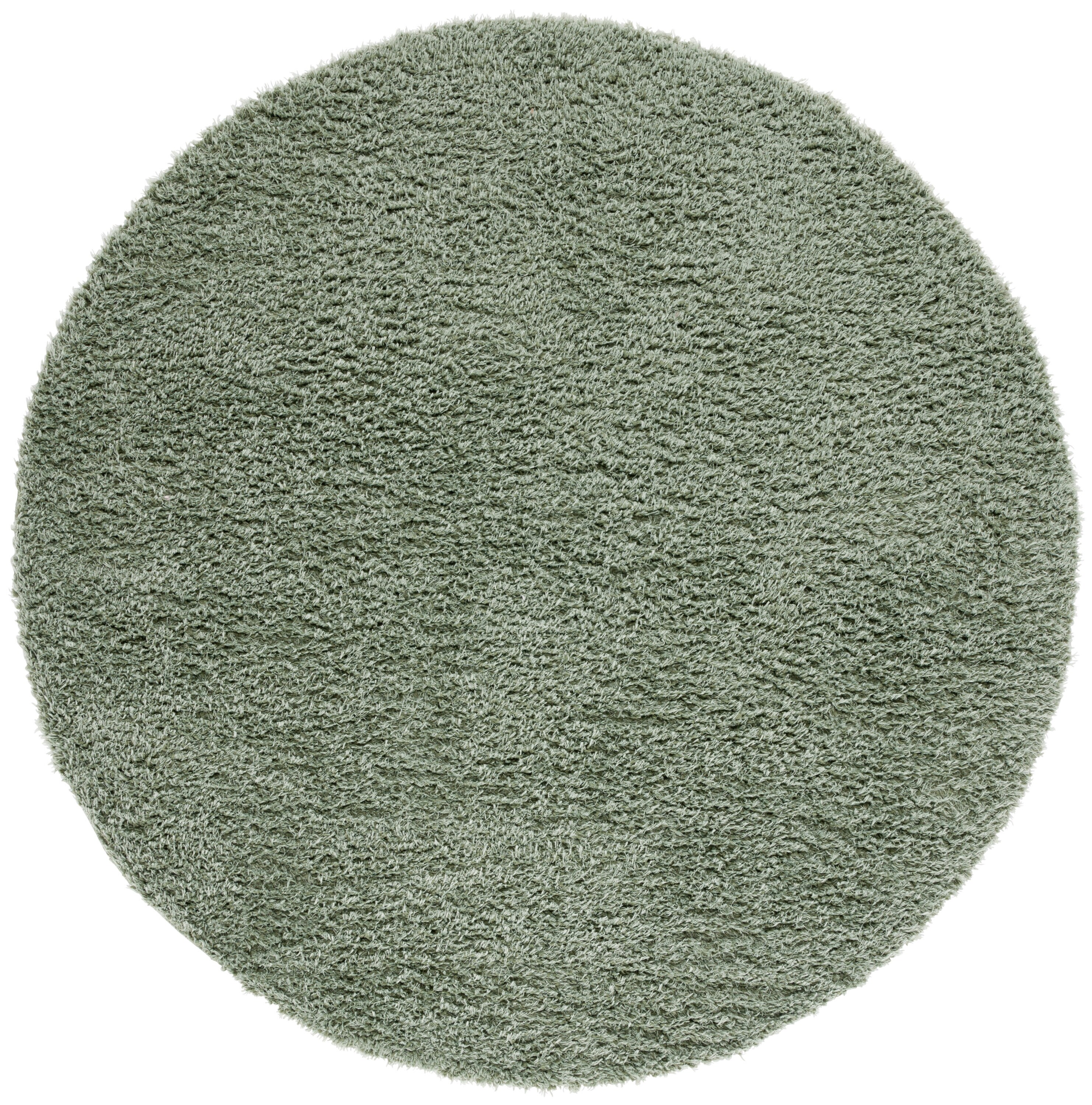 Safavieh LNS560Y-7R 7 x 7 (ft) Loomed Polyester Green Round Indoor Solid Mid-Century Modern Area rug