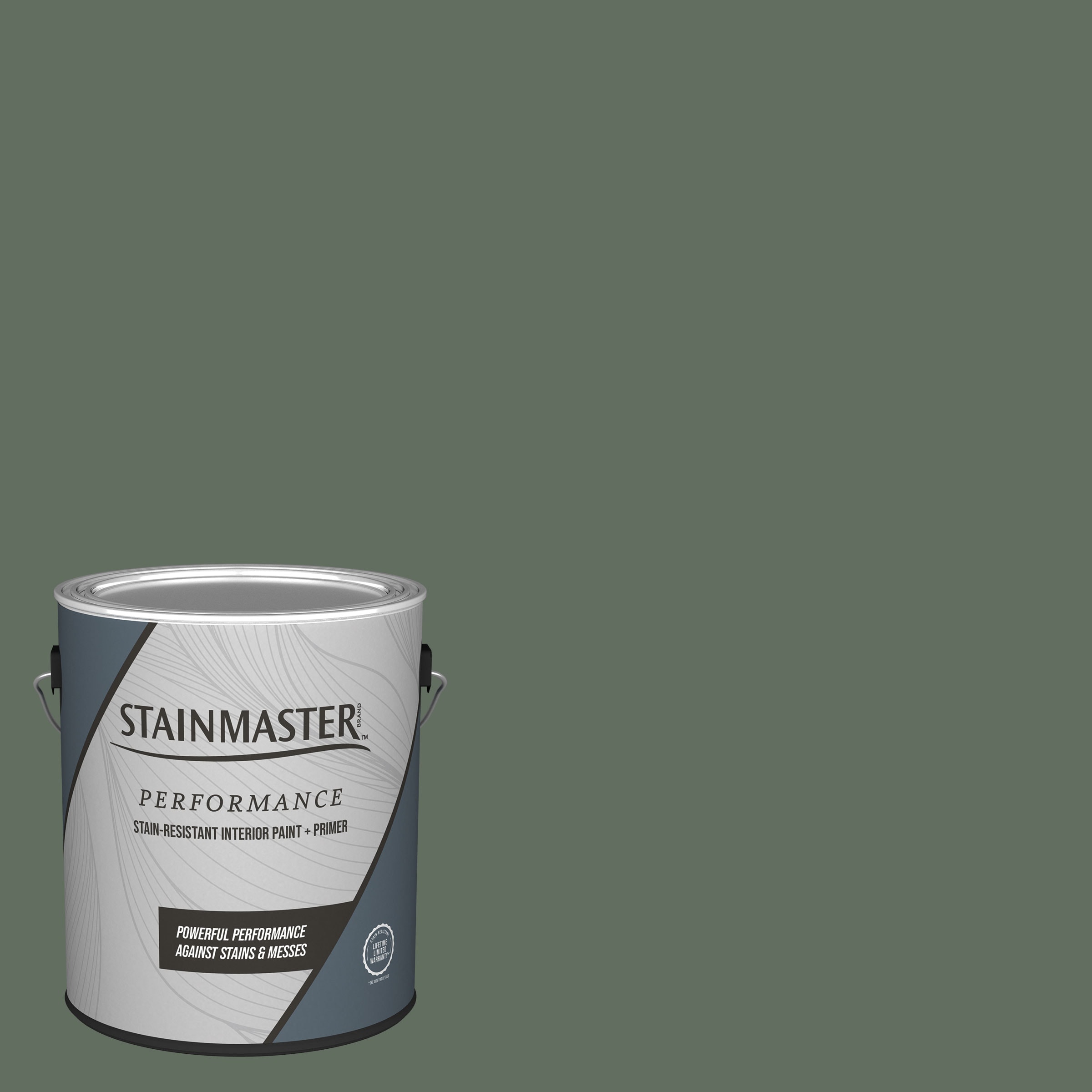 STAINMASTER SM1032-5619175 Performance Satin ENGLISH GREEN Tintable Acrylic Interior Paint Paint + Primer ( 1-gallon )