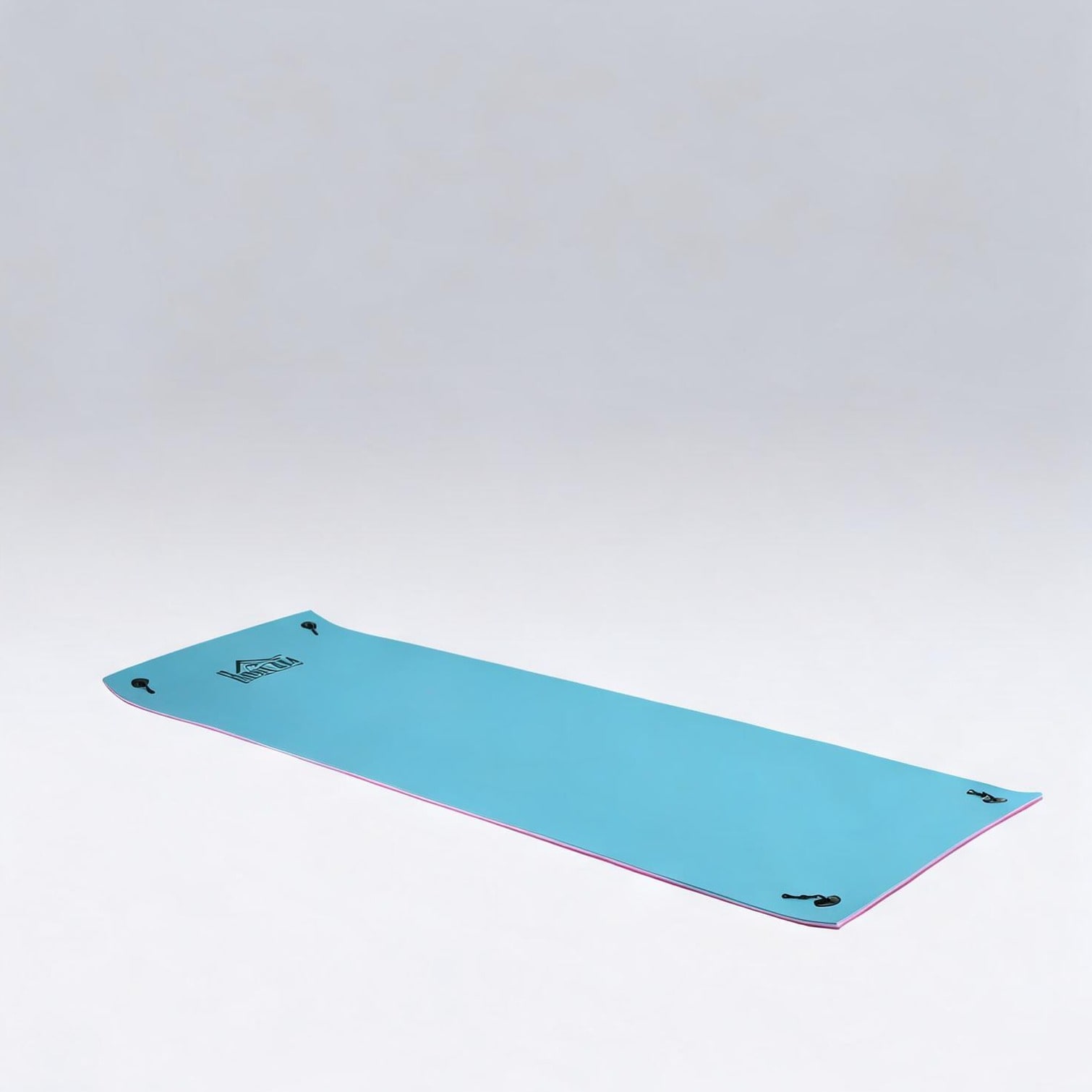 sunjurt Blue and Crisp White XPE Floating Foam Mat 17 ft x 5 ft 396-lb Capacity Roll-Up Portable Raft