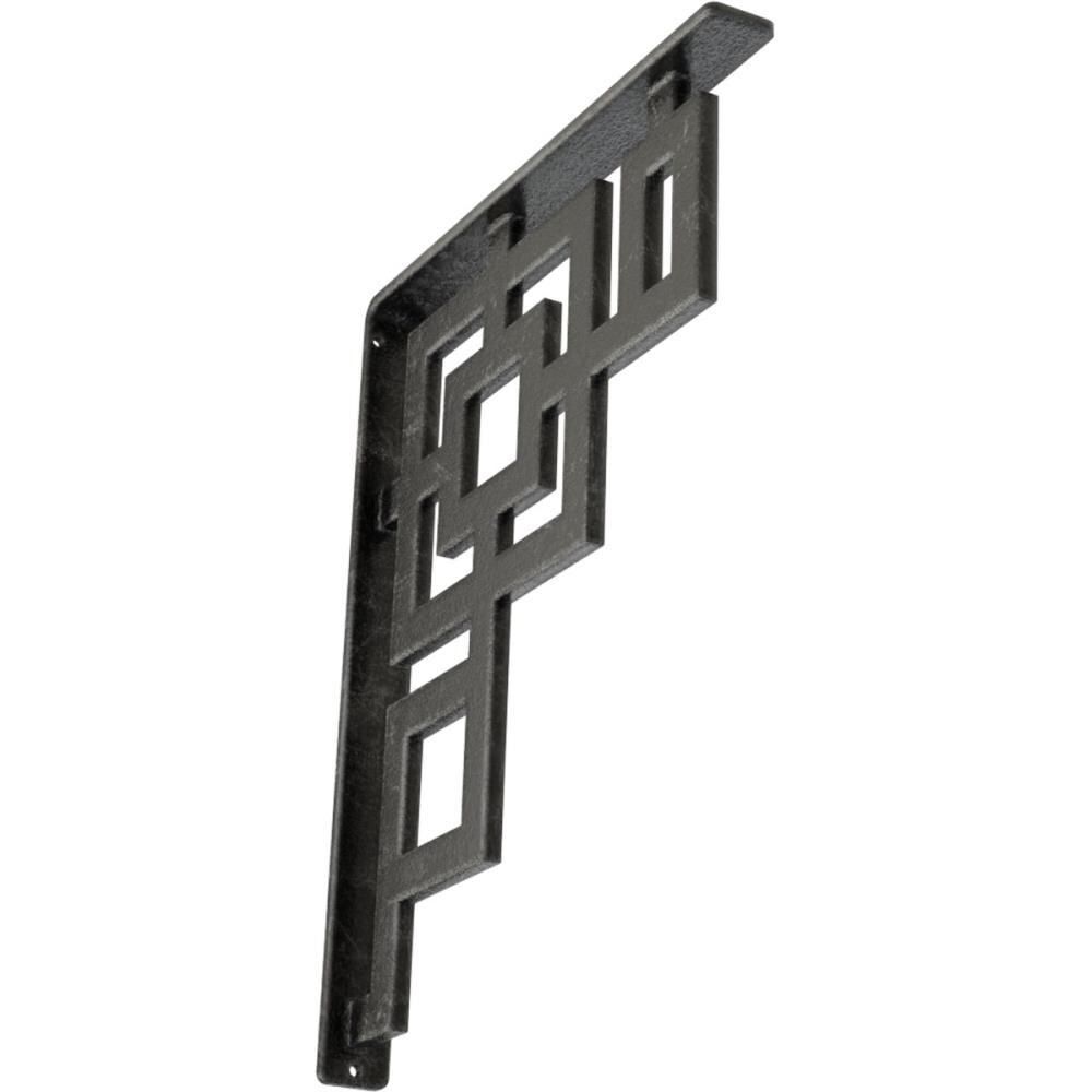 Ekena Millwork BKTM01X12X15SERASV Eris 12-in x 1.5-in x 15-in Gray Wrought iron Countertop support bracket