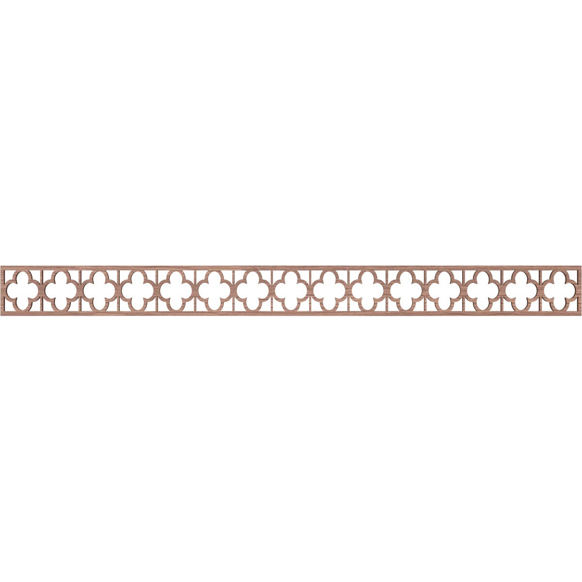 Ekena Millwork MLDA04X46WDLWA Woodall Fretwork Flat Trim 4-in x 3.87-ft Walnut Brown Unfinished 2157399 Pierced Wall Panel Moulding