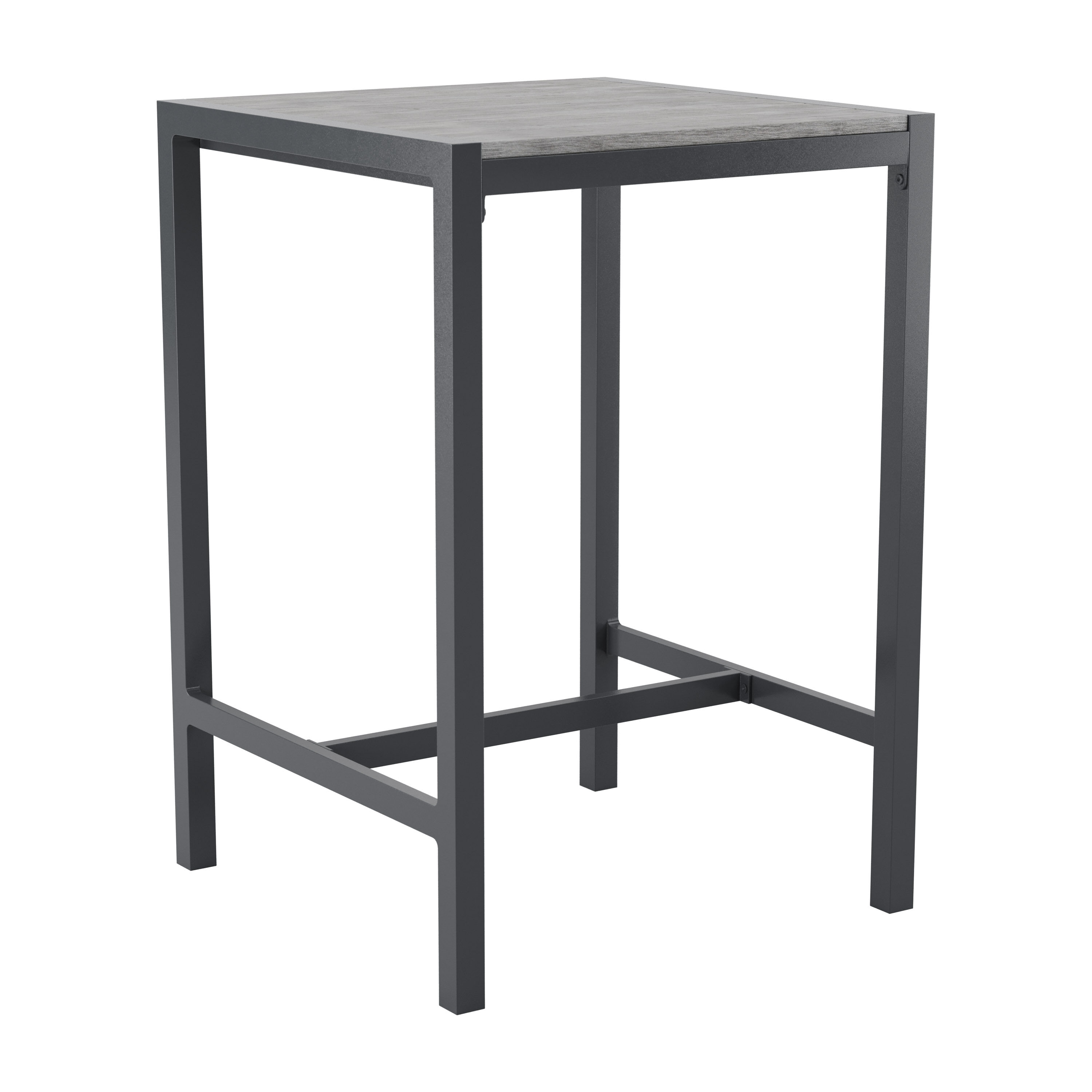 CorLiving PMJ-312-T Gallant Square Outdoor Bar height Table 28-in W x 28-in L with Umbrella Hole