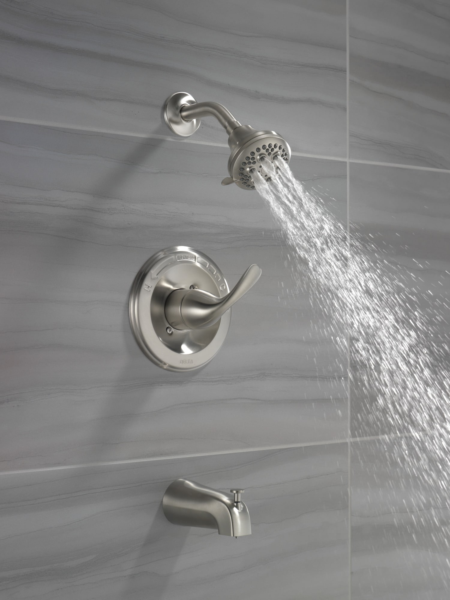 Contemporary Stainless Steel Single-Function Shower Faucet Set