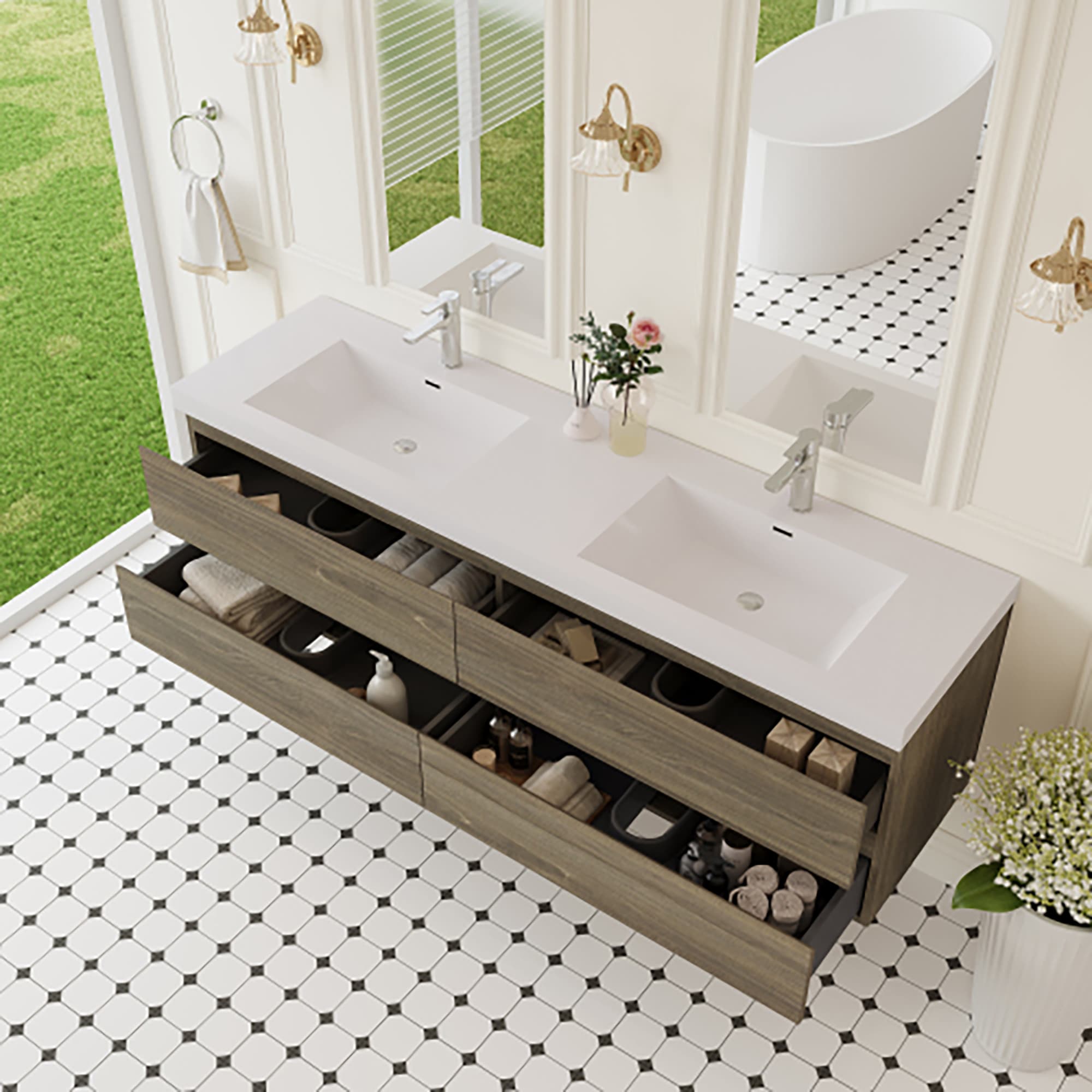 CASAINC MS-20048-CAB-GR-1 Bath-Vanity-Combo - View #7
